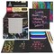 Arteza Scratch Paper Notes Art Supply Set- Rainbow & Holographic - 202 Piece